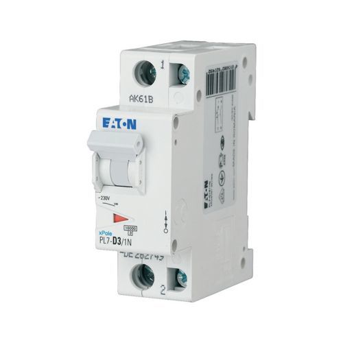 Eaton PL7-D3/1N Minyatür Devre Kesici - 10kA - D eğrisi - 1x3A+N (165246)