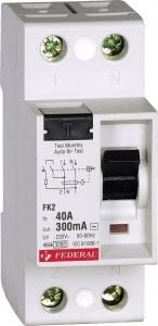 Federal AŞIRI AKIM KORUMALI  KAÇAK AKIM KORUMA CİHAZI FKN 1PNFE C25 10kA 300mA (5-10)In