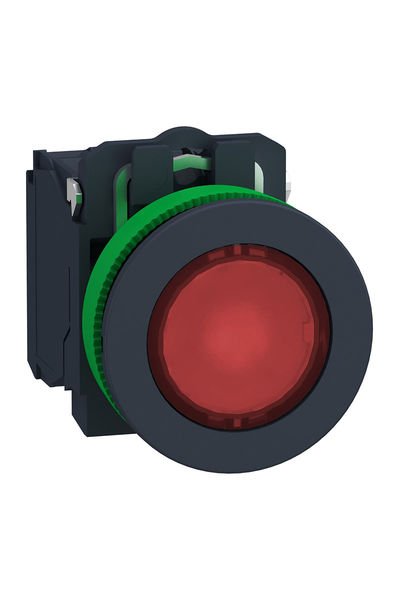 Schneider (XB5FW34M5) Işıklı, yaylı butonlar LED 230 VAC Sarı 1 NA+1 NK