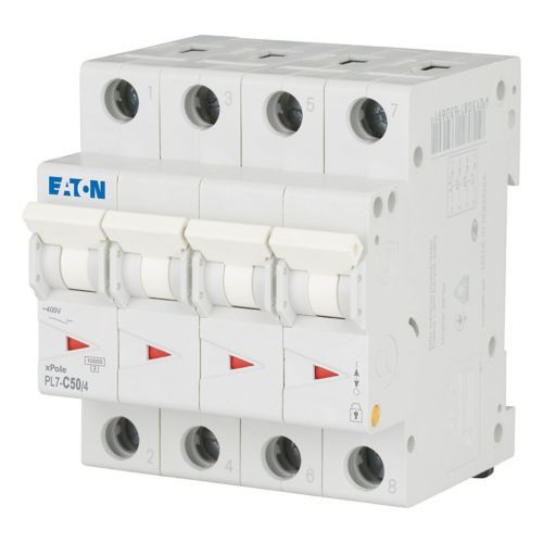 Eaton PL7-C50/4 Minyatür Devre Kesici - 10kA - C eğrisi - 4x50A (165187)