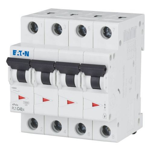 Eaton PL7-C40/4 Minyatür Devre Kesici - 10kA - C eğrisi - 4x40A (165185)