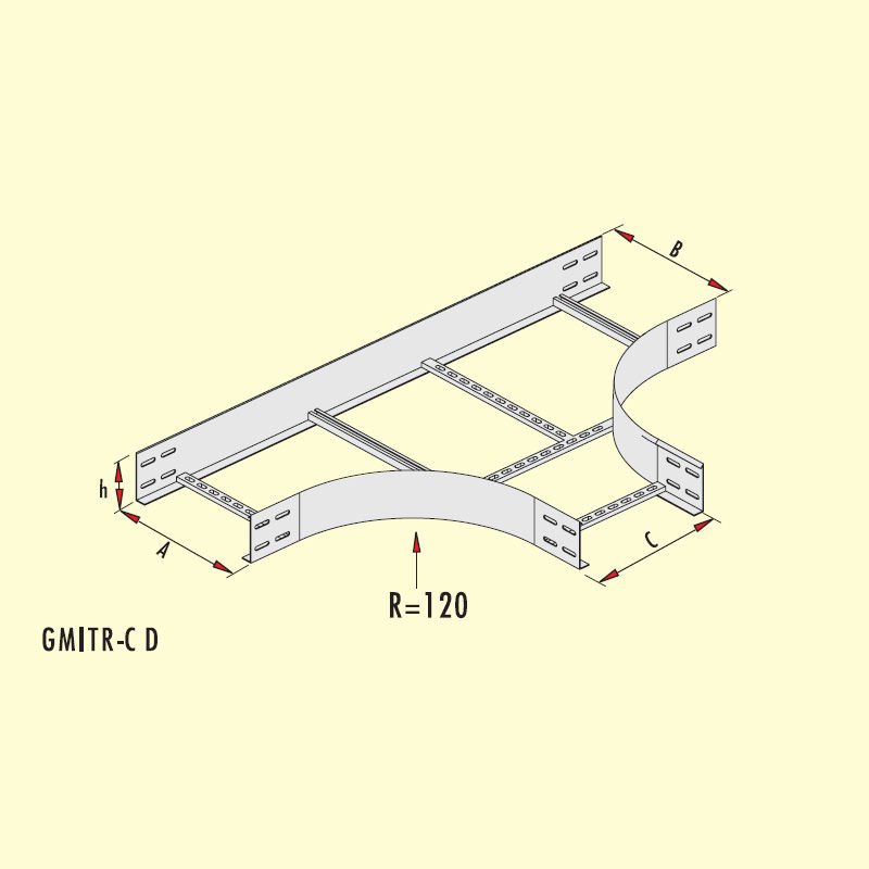Gersan T Bağlantı Elemanı (h=100mm)