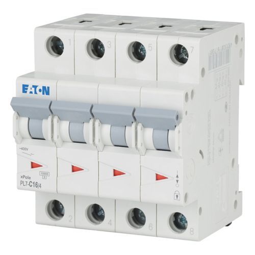Eaton PL7-C16/4 Minyatür Devre Kesici - 10kA - C eğrisi - 4x16A (107329)