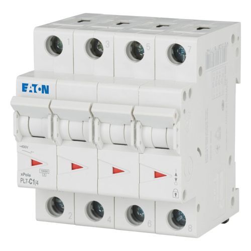 Eaton PL7-C1/4 Minyatür Devre Kesici - 10kA - C eğrisi - 4x1A (165172)