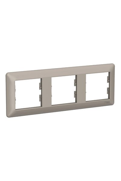 Schneider (EPH5805369) Asfora EM Plus 3lü Yatay Çerçeve Bronz