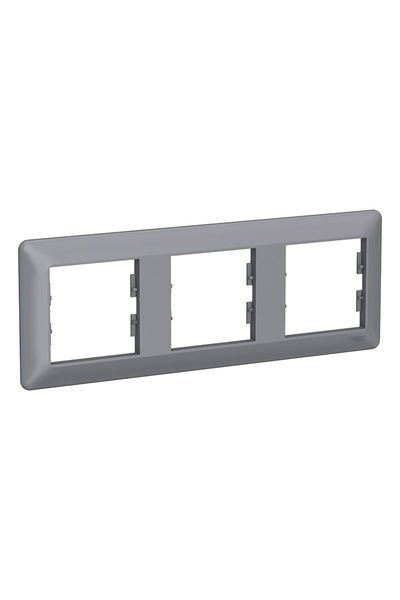 Schneider (EPH5805362) Asfora EM Plus 3lü Yatay Çerçeve Çelik