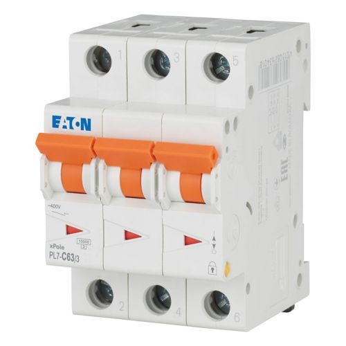 Eaton PL7-C63/3 Minyatür Devre Kesici - 10kA - C eğrisi - 3x63A (263415)