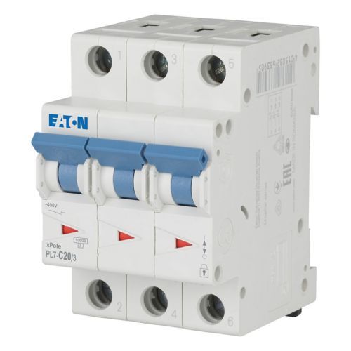 Eaton PL7-C20/3 Minyatür Devre Kesici - 10kA - C eğrisi - 3x20A (263410)