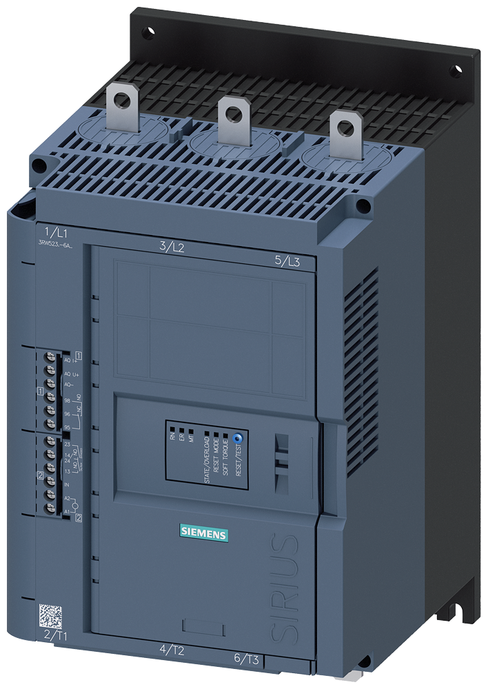 Siemens 3RW5236-6AC14 SIRIUS yumuşak yol verici 200-480 V 171 A, 90kW/400 V, 110-250 V AC vidalı bağlantı, analog çıkışlı