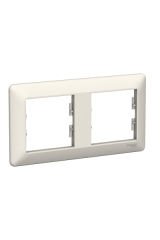 Schneider (EPH5805223) Asfora EM 2li Yatay Çerçeve Krem