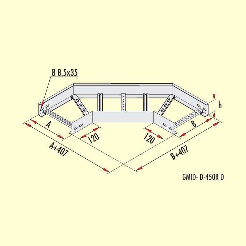 Gersan 90° Dönüş Elemanı 600 Radüs