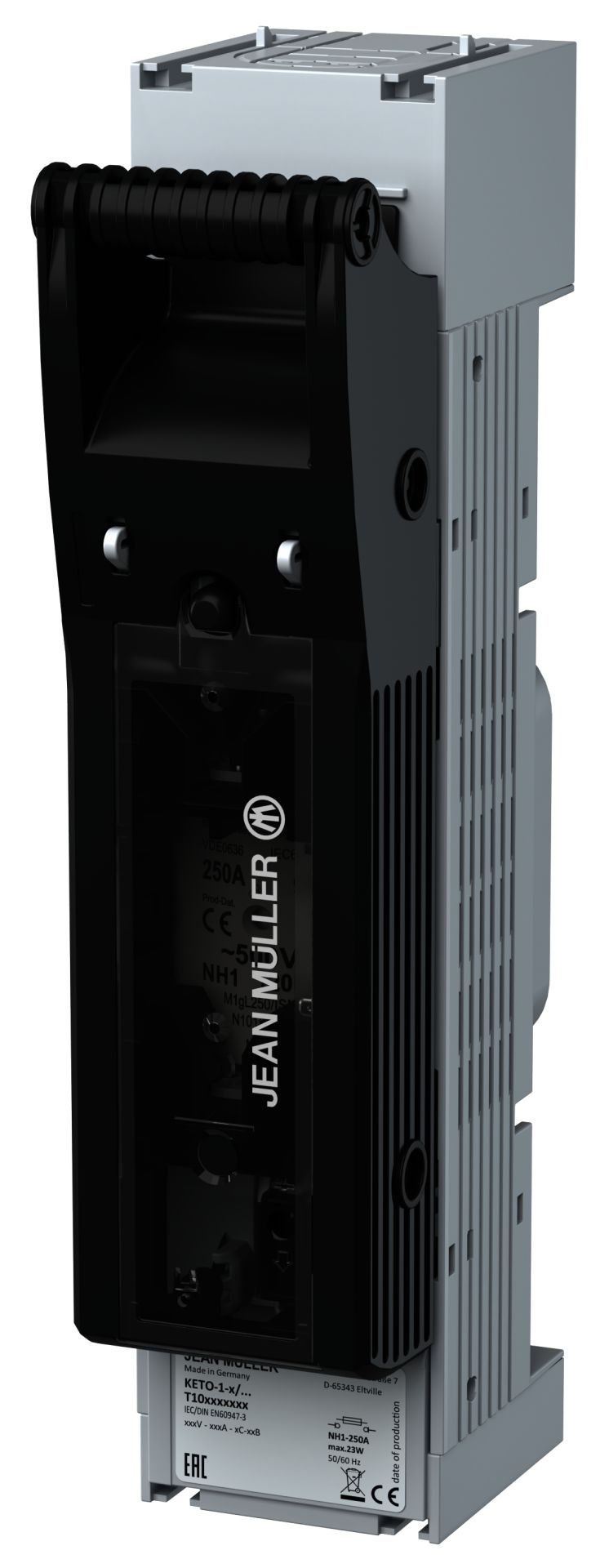 Jean Müller (T3611011) 3 Boy 630 A 1200 V AC / DC Yatay Tip Sigortalı Yük Ayırıcı-1 Kutuplu Taban Sacına Montaj (TL3 1/9/1200V)