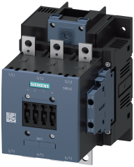 Siemens 3RT1056-6AF36 Güç kontaktörü, AC-3e/AC-3 185 A, 90 kW / 400 V AC (50-60 Hz) / DC Uc: 110-127 V 3 kutuplu, yardımcı kontaklar 2 NO + 2 NC sürücü: konvansiyonel ana devre: bara kontrolü ve yardımcı devre: vidalı terminal