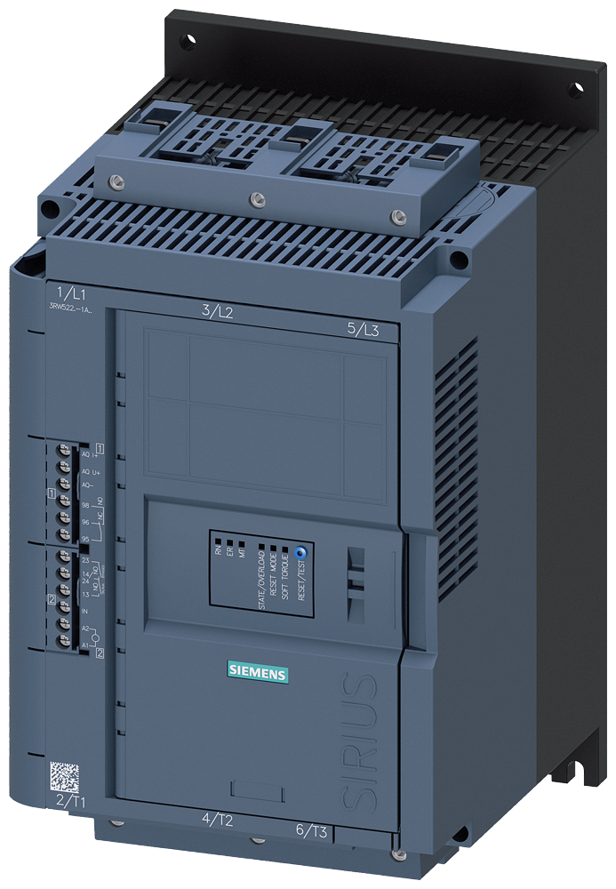 Siemens 3RW5227-1AC14 SIRIUS yumuşak yol verici 200-480 V 93 A, 45kW/400 V, 110-250 V AC vidalı bağlantı, analog çıkışlı