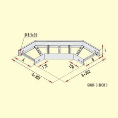 Gersan 90° Dönüş Elemanı 300 Radüs