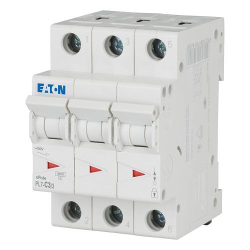 Eaton PL7-C3/3 Minyatür Devre Kesici - 10kA - C eğrisi - 3x3A (165130)
