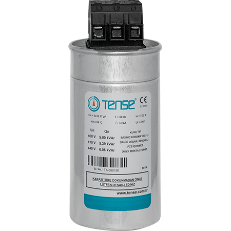 Tense (TTKB-7.5) 7.5 kvar/525V Trifaze kondansatör