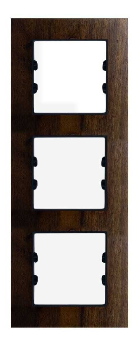 Masif Ahşap A.Ceviz Üçlü Dikey / Vertical Triple Çerçeve