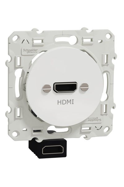 Schneider (S520462) HDMI konnektörlü Priz (dişi-dişi), beyaz