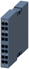 Siemens 3RH2921-2DA11 Yardımcı kontak bloğu, yana montaj, 1 NO + 1 NC, solda: 51/52, 63/64, sağda: 31/32, 43/44, akım yolu: 1 NC, 1 NO, yaylı terminal, 3RT2 kontaktörleri ve 3RH2 kontaktör röleleri için
