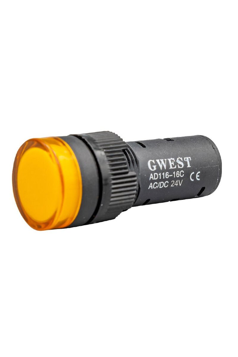 GWEST 16mm SARI 24V. SİNYAL LAMBASI