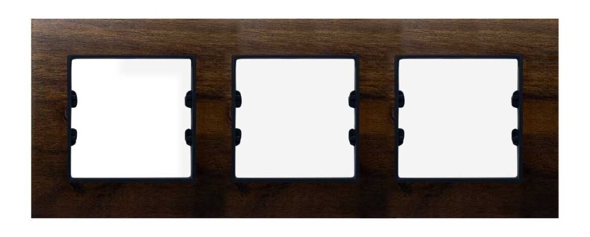 Masif Ahşap A.Ceviz Üçlü / Triple Çerçeve