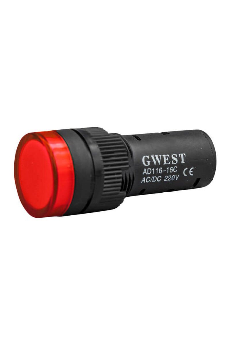 GWEST 16mm KIRMIZI 220V. SİNYAL LAMBASI