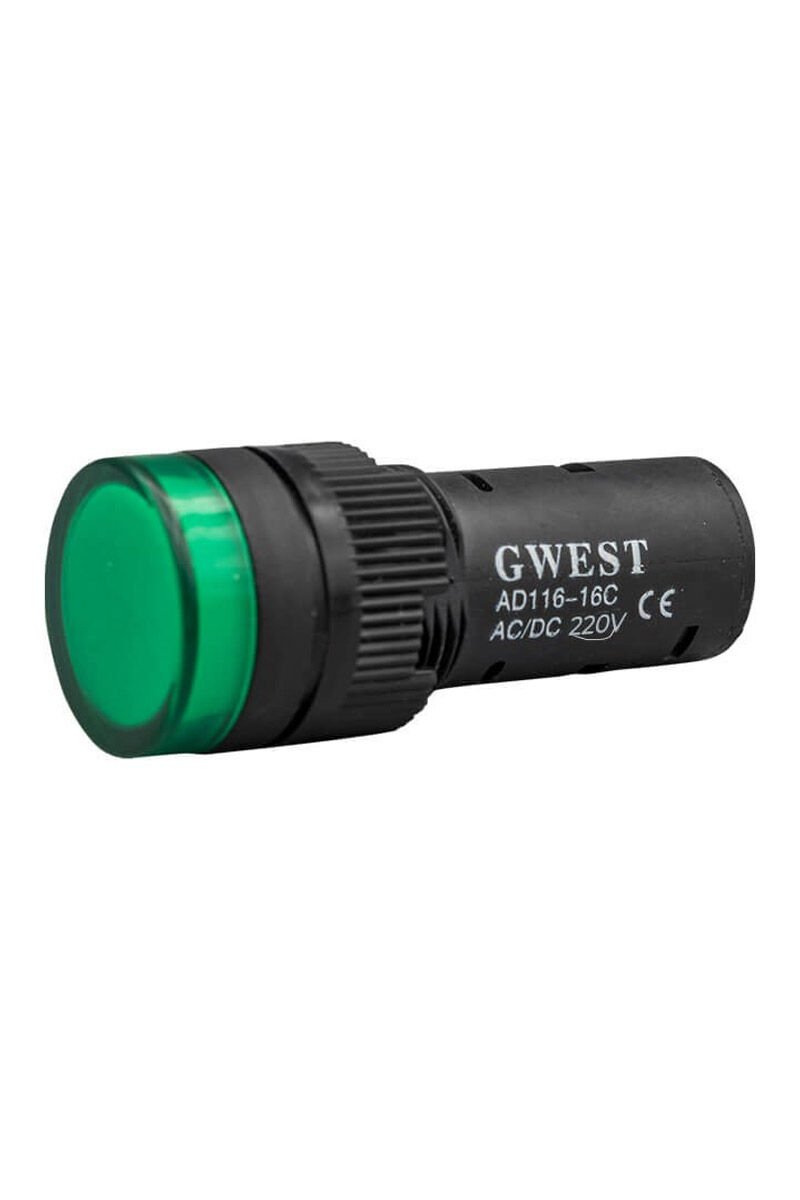 GWEST 16mm YEŞİL 220V. SİNYAL LAMBASI