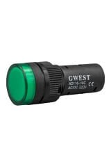 GWEST 16mm YEŞİL 220V. SİNYAL LAMBASI