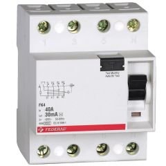 Federal KAÇAK AKIM KORUMA CİHAZI FK4-B 4P 40A 10kA 300mA 400Vac