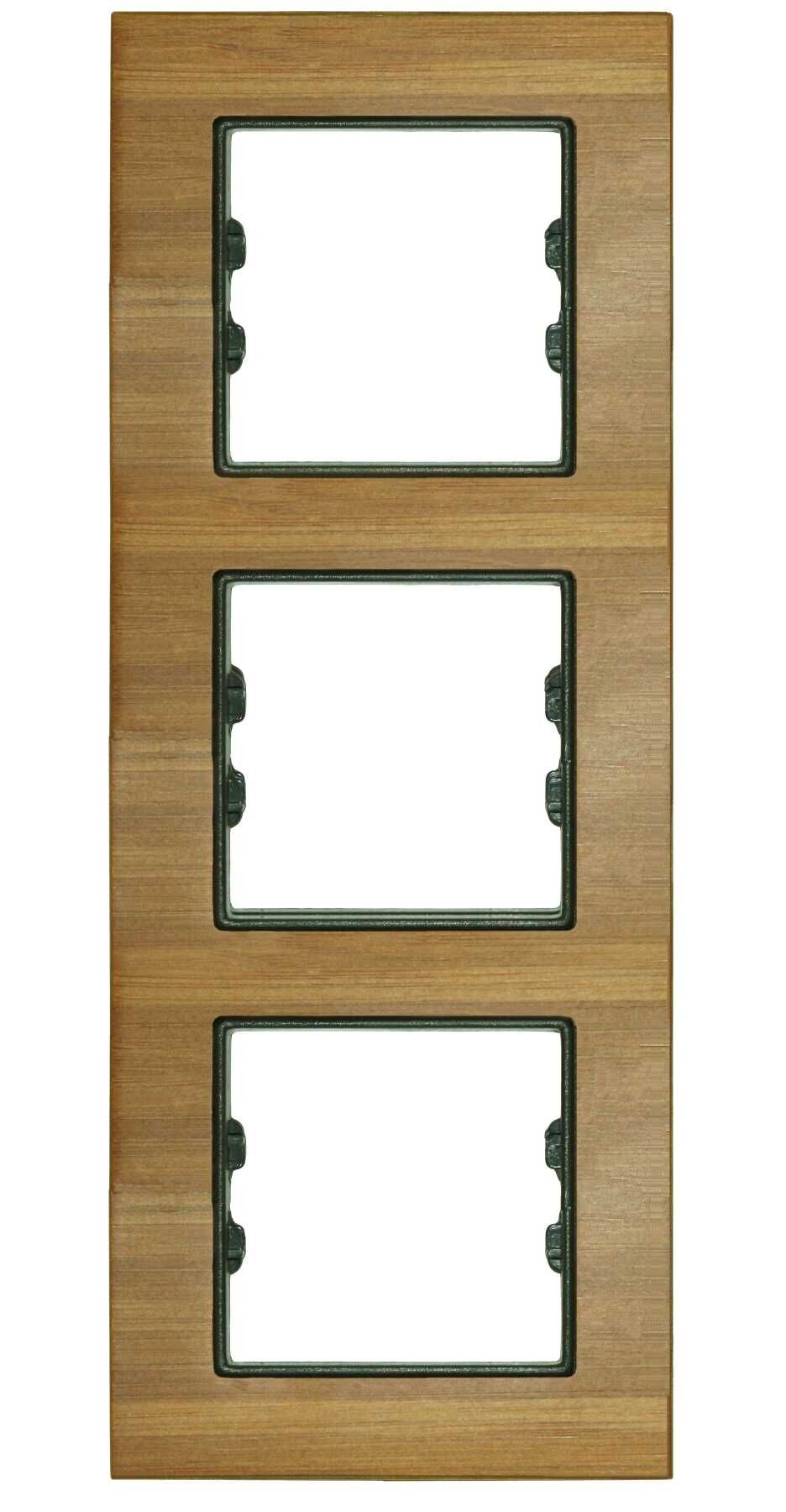 Masif Ahşap Bambu Üçlü Dikey / Vertical Triple Çerçeve