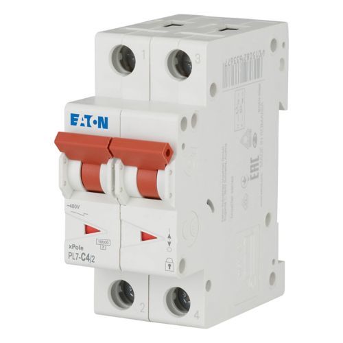 Eaton PL7-C4/2 Minyatür Devre Kesici - 10kA - C eğrisi - 2x4A (263355)