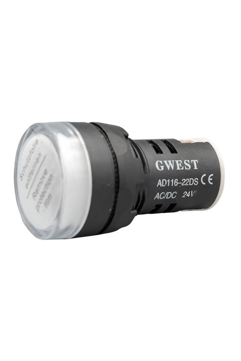 GWEST 22mm BEYAZ 24V. SİNYAL LAMBASI