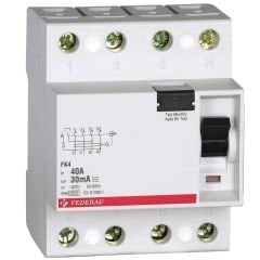 Federal KAÇAK AKIM KORUMA CİHAZI FK4-B 4P 40A 10kA 30mA 400Vac
