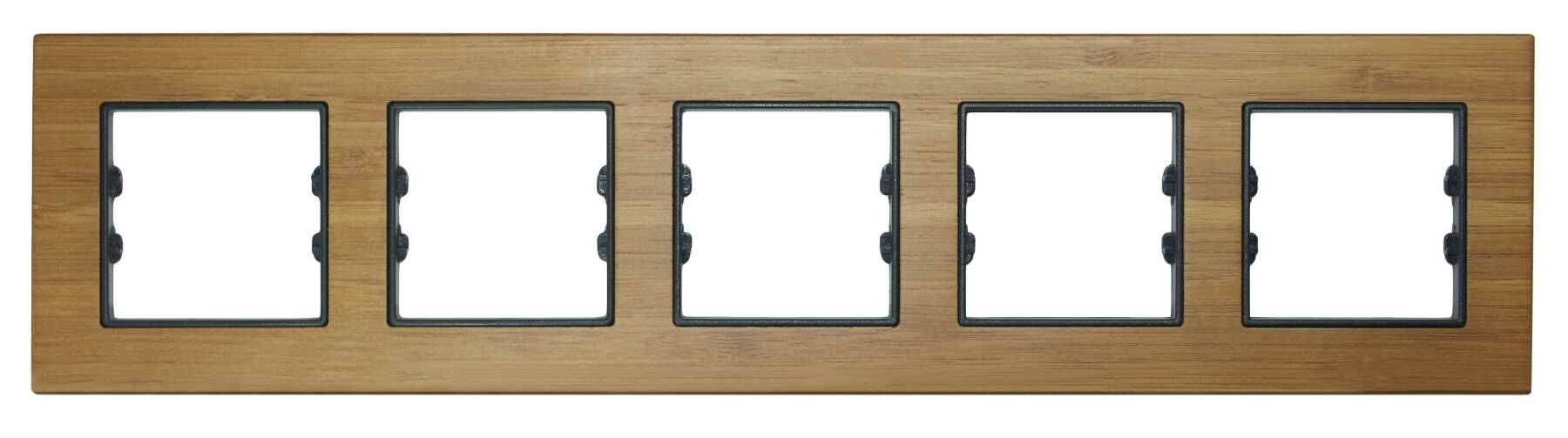 Masif Ahşap Bambu Beşli / Penta Çerçeve