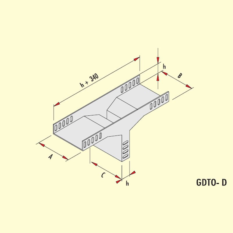 Gersan Dikey T Ortadan (h=40mm)