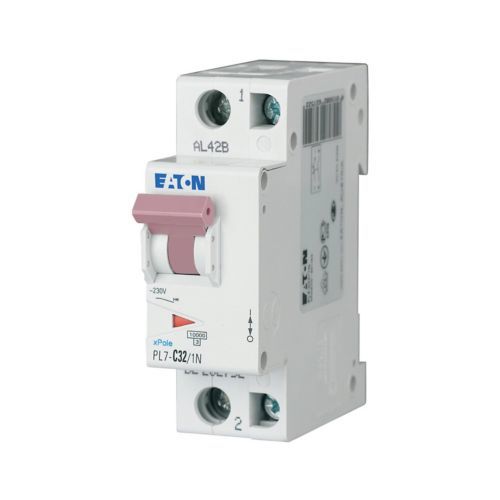 Eaton PL7-C32/1N Minyatür Devre Kesici - 10kA - C eğrisi - 1x32A+N (262752)