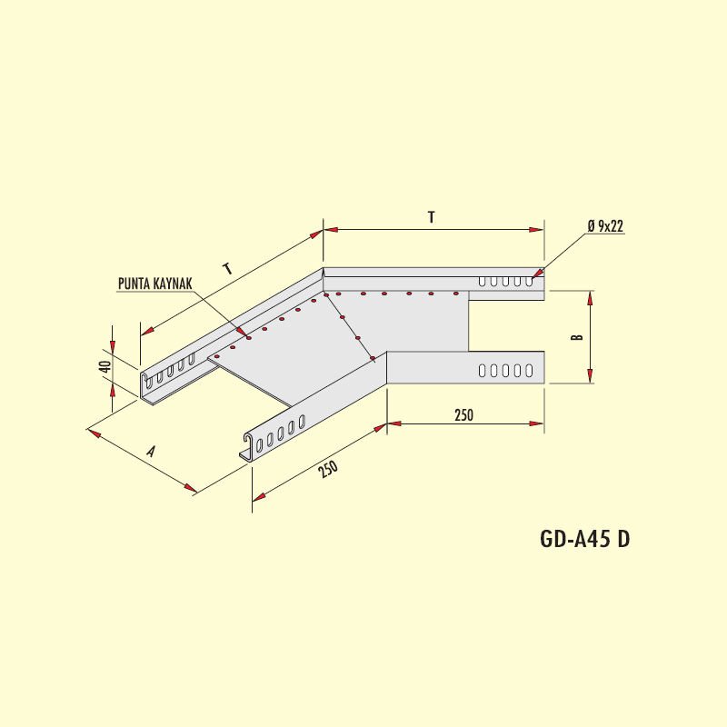 Gersan Ağır Hizmet 135° Dönüş Elemanı (h=40mm)