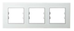 Pleksiglas Mat Beyaz Üçlü / Triple Çerçeve