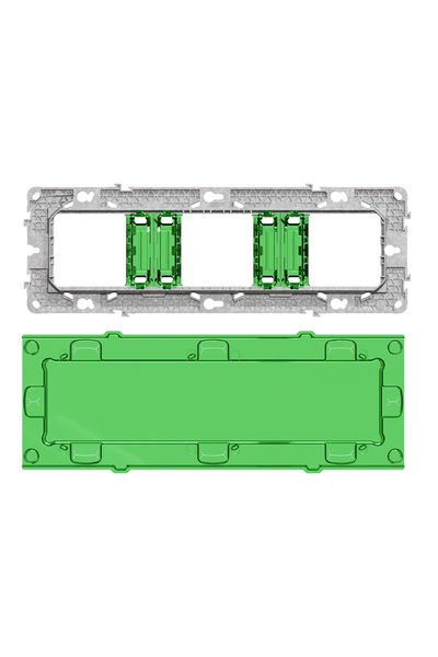 Schneider (NU7006C) Yeni Unica, Montaj Plakası Plastik 6-8 modül / 3lü, Boya Koruyuculu