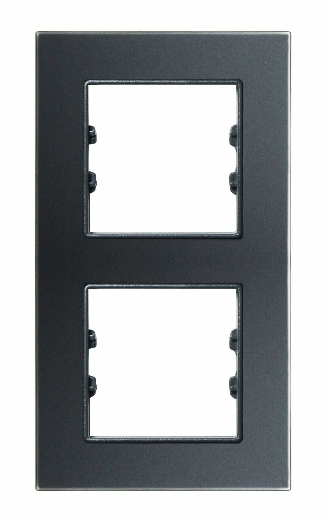 Pleksiglas Mat Siyah İkili Dikey / Vertical Dual Çerçeve