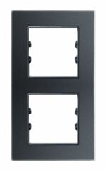 Pleksiglas Mat Siyah İkili Dikey / Vertical Dual Çerçeve