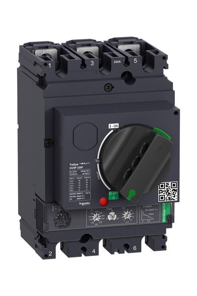 Schneider (GV5P220F) TeSys GV5 Motor Devre Kesici Termik Many. 220A 36kA