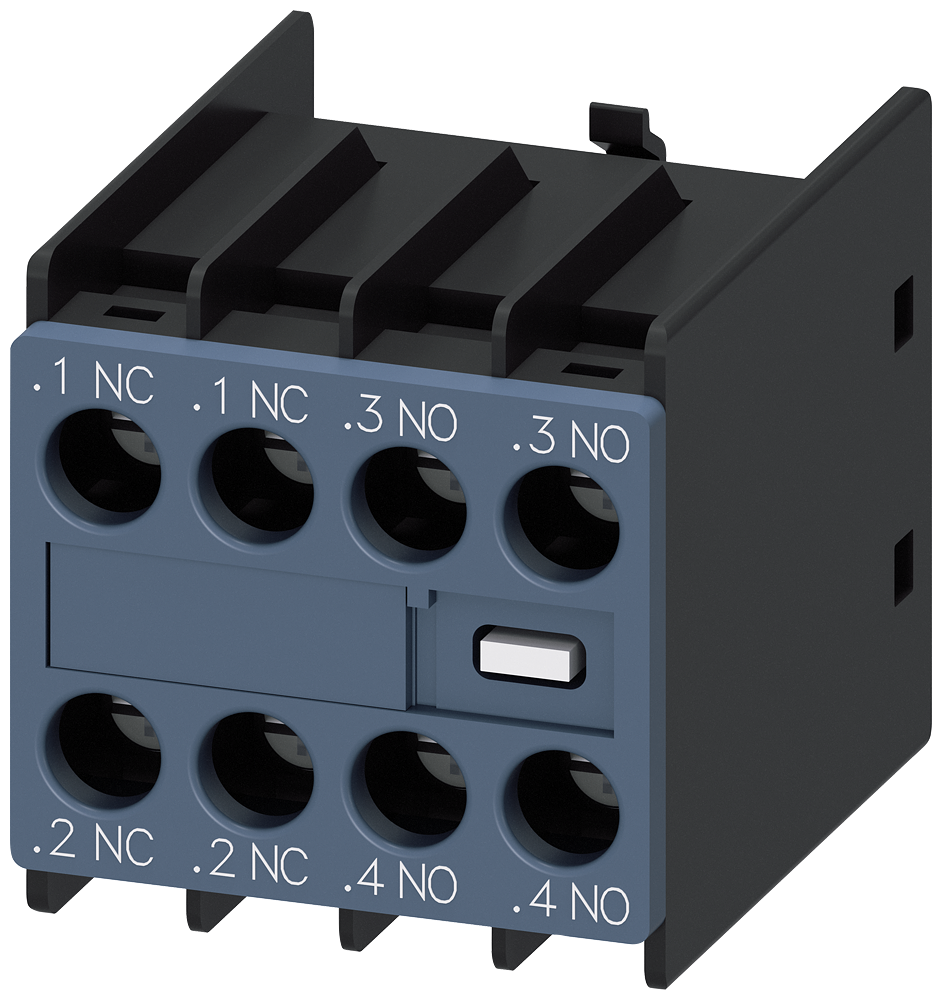 Siemens 3RH2911-1HA22 Yardımcı kontak bloğu, önde, 2 NO + 2 NC, .1/.2, .1/.2, .3/.4, .3/.4, akım yolu: 1 NC, 1 NC, 1 NO, 1 NO, vidalı terminal, 3RT2 kontaktörleri ve 3RH2 kontaktör röleleri için