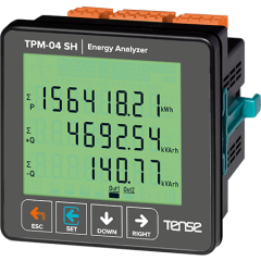 Tense (TPM-04SHD) Şebeke Analizörleri (2-31.Harmonik Ölç,RS-485 Hab,2 Röle çıkış,1 Dij. İnput,Custom LCD)