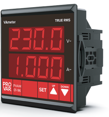 Provar (PVAM-01-72-300) 72x72 Panel Voltampermetre 300A Toroidal Akım Trafolu
