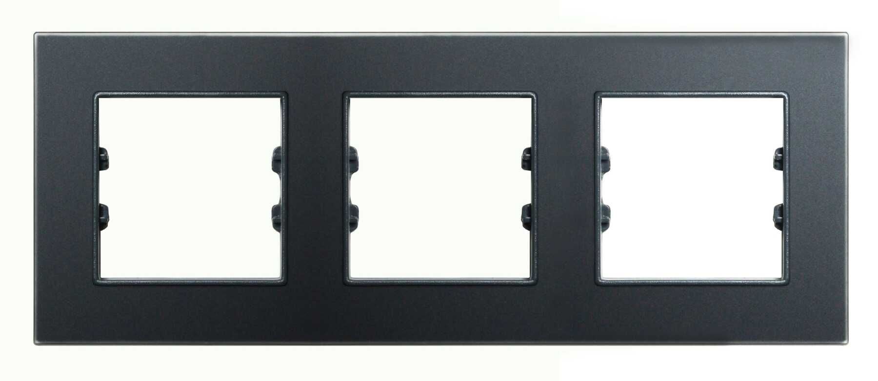 Pleksiglas Mat Siyah Üçlü / Triple Çerçeve