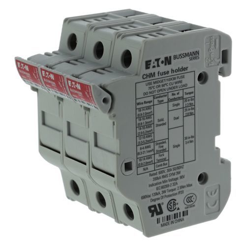 Eaton CHM3DU Silindirik Sigorta Yuvası (Boy 10x38, 32A) - 3 kutup (CHM3DU)
