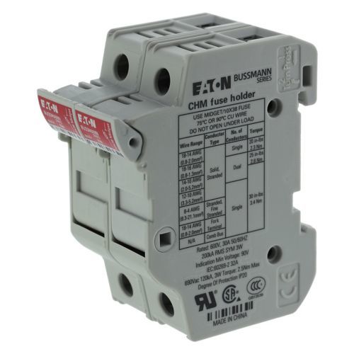 Eaton CHM2DU Silindirik Sigorta Yuvası (Boy 10x38, 32A) - 2 kutup (CHM2DU)