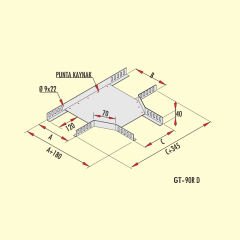 Gersan T Bağlantı Elemanı (h=40mm)